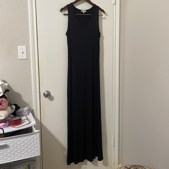 Halston Heritage Elegant Black Sleeveless Maxi Dress Size L - Picture 1 of 5